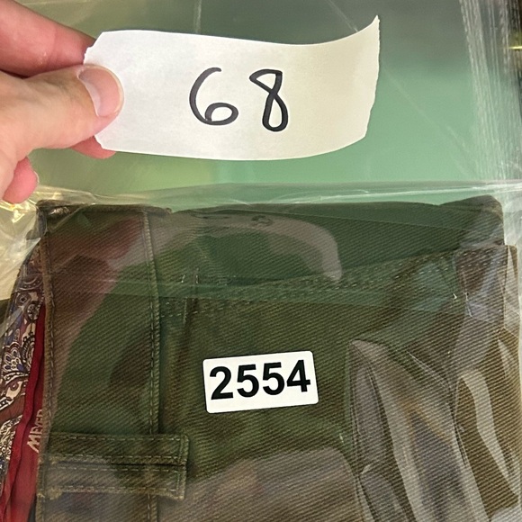 Meyer Fabric by Cramer Olive Green Men's jeans Size 30x32 minimalist neutral - Picture 15 of 15